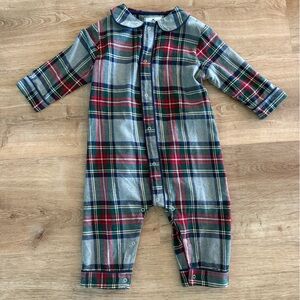 Petite Plume tartan romper